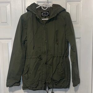 Ambiance Olive Green Hooded Jacket
